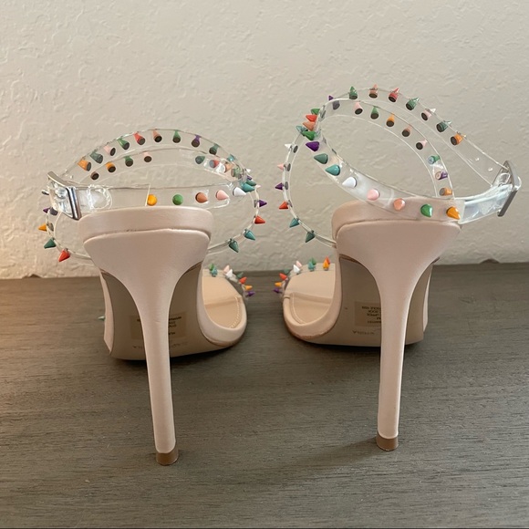Steve Madden Nuna Bright Multicolor Nude Heels Size 8.5 - Picture 3 of 6